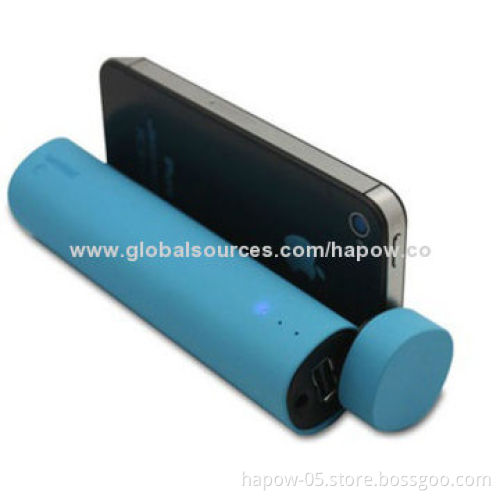 Power Bank for All Smartphones with Mini Speaker 3W, 3500mAh Battery, Private Sleek Cylindrical Tube